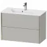 Duravit XViu Waschtischunterbau Compact, mit 2 Auszüge, B: 810 mm, Betongrau Matt