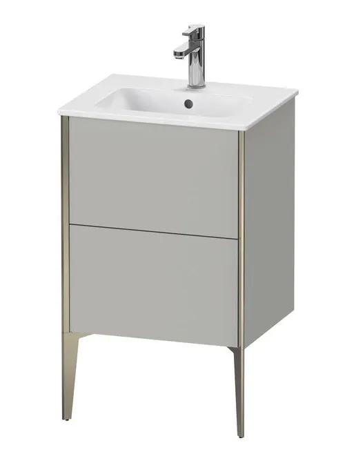 Duravit XViu Waschtischunterbau Compact bodenstehend, mit 2 Auszüge, B: 510 mm, Betongrau Matt