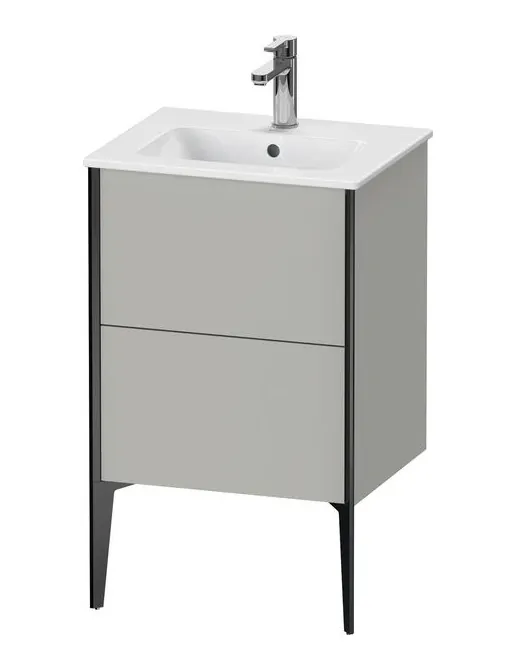 Duravit XViu Waschtischunterbau Compact bodenstehend, mit 2 Auszüge, B: 510 mm, Betongrau Matt