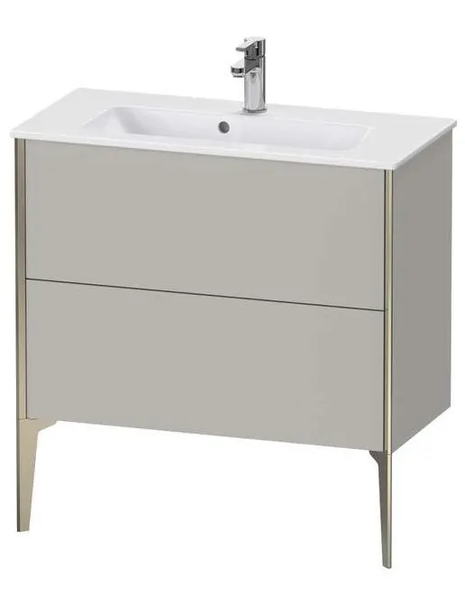 Duravit XViu Waschtischunterbau Compact bodenstehend, mit 2 Auszüge, B: 810 mm, Betongrau Matt