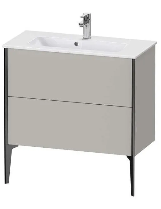 Duravit XViu Waschtischunterbau Compact bodenstehend, mit 2 Auszüge, B: 810 mm, Betongrau Matt