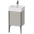 Duravit XViu Waschtischunterbau bodenstehend, mit 1 Tür, B: 434 mm, Betongrau Matt