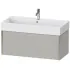 Duravit XViu Waschtischunterbau mit 1 Auszug, B: 984 mm, Betongrau Matt