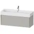 Duravit XViu Waschtischunterbau mit 1 Auszug, B: 1184 mm, Betongrau Matt