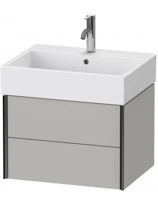 Duravit XViu Waschtischunterbau mit 2 Auszügen, B: 584 mm, Betongrau Matt