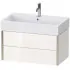 Duravit XViu Waschtischunterbau mit 2 Auszügen, B: 784 mm, Weiss Hochglanz