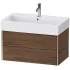 Duravit XViu Waschtischunterbau mit 2 Auszügen, B: 784 mm, Nussbaum Dunkel