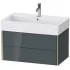 Duravit XViu Waschtischunterbau mit 2 Auszügen, B: 784 mm, Dolomiti Grey Hochglanz Lack