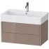 Duravit XViu Waschtischunterbau mit 2 Auszügen, B: 784 mm, Cappuccino Hochglanz Lack