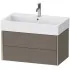 Duravit XViu Waschtischunterbau mit 2 Auszügen, B: 784 mm, Flannel Grey Seidenmatt Lack