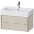 Duravit XViu Waschtischunterbau mit 2 Auszügen, B: 784 mm, Taupe Matt