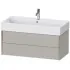 Duravit XViu Waschtischunterbau mit 2 Auszügen, B: 984 mm, Betongrau Matt