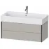 Duravit XViu Waschtischunterbau mit 2 Auszügen, B: 984 mm, Betongrau Matt