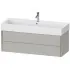 Duravit XViu Waschtischunterbau mit 2 Auszügen, B: 1184 mm, Betongrau Matt