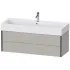 Duravit XViu Waschtischunterbau mit 2 Auszügen, B: 1184 mm, Betongrau Matt