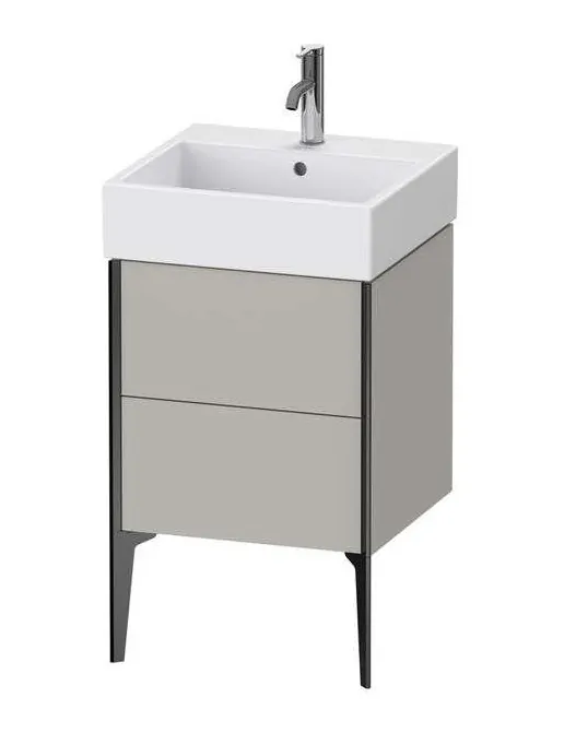 Duravit XViu Waschtischunterbau bodenstehend, mit 2 Auszügen, B: 484 mm, Betongrau Matt