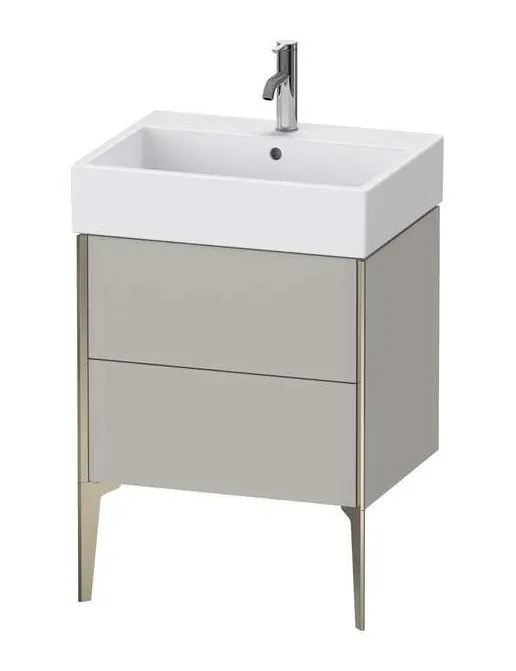 Duravit XViu Waschtischunterbau bodenstehend, mit 2 Auszügen, B: 584 mm, Betongrau Matt