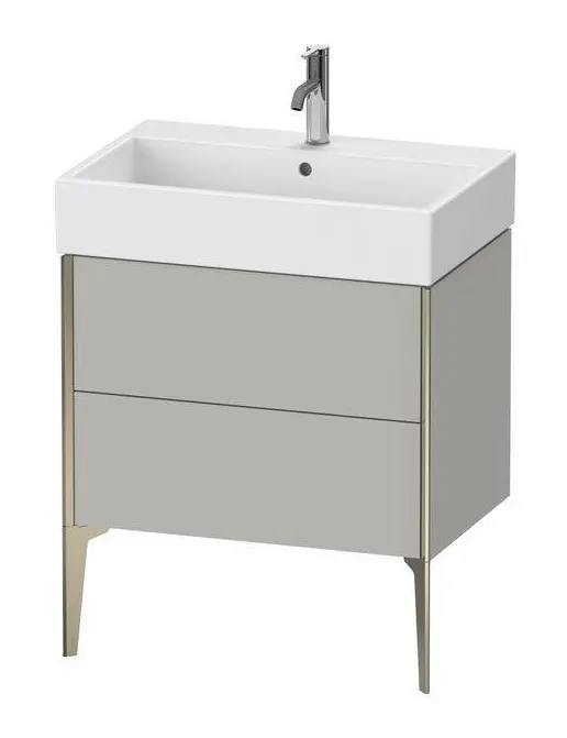 Duravit XViu Waschtischunterbau bodenstehend, mit 2 Auszügen, B: 684 mm, Betongrau Matt