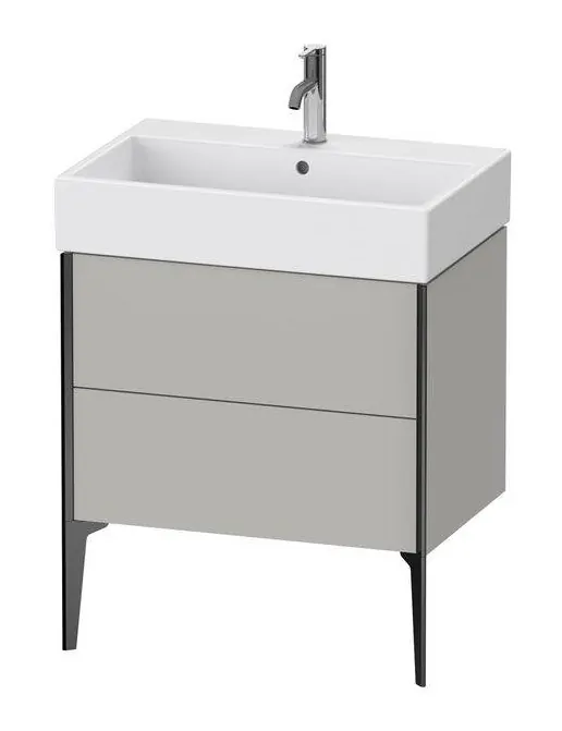 Duravit XViu Waschtischunterbau bodenstehend, mit 2 Auszügen, B: 684 mm, Betongrau Matt