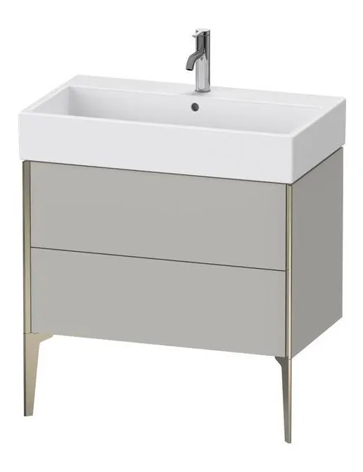 Duravit XViu Waschtischunterbau bodenstehend, mit 2 Auszügen, B: 784 mm, Betongrau Matt