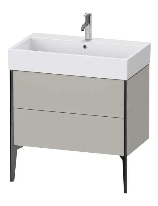 Duravit XViu Waschtischunterbau bodenstehend, mit 2 Auszügen, B: 784 mm, Betongrau Matt