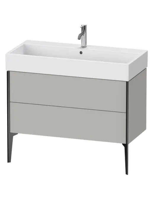 Duravit XViu Waschtischunterbau bodenstehend, mit 2 Auszügen, B: 984 mm, Betongrau Matt