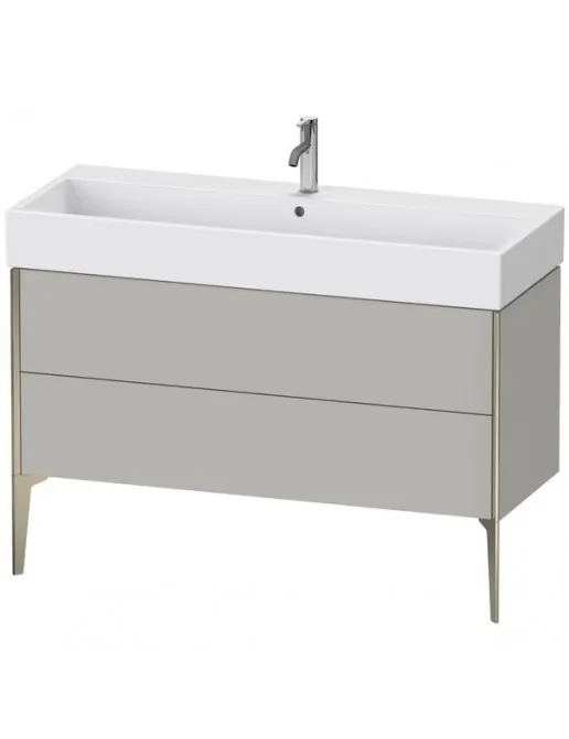 Duravit Xviu Waschtischunterbau bodenstehend mit 2 Auszügen, B: 1184 mm, Betongrau Matt