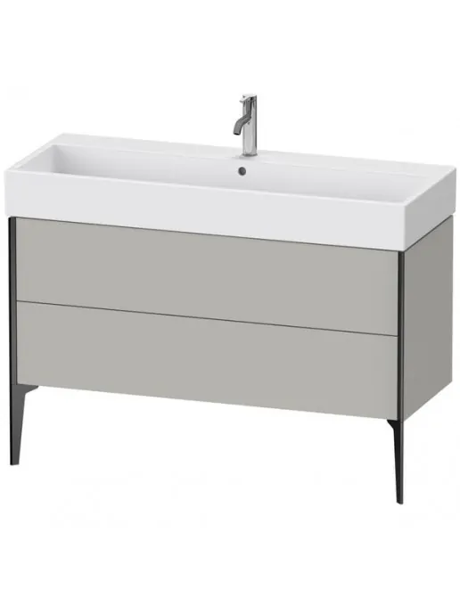 Duravit Xviu Waschtischunterbau bodenstehend mit 2 Auszügen, B: 1184 mm, Betongrau Matt