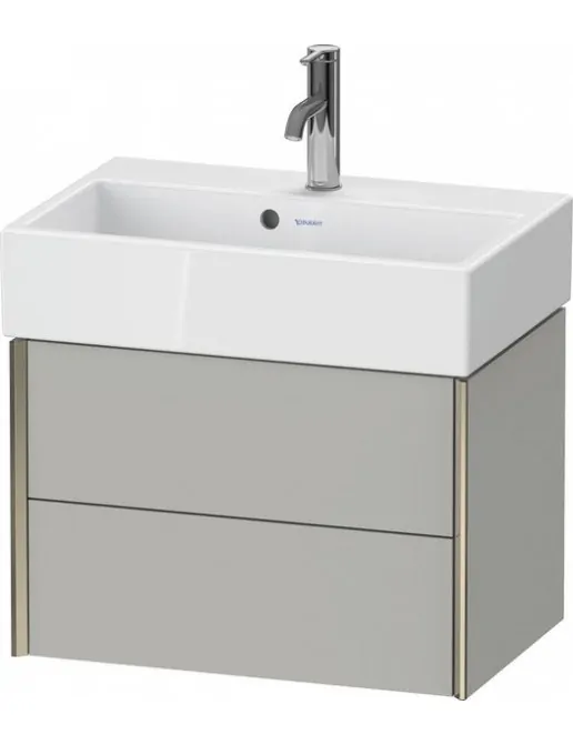 Duravit Xviu Waschtischunterbau Compact mit 2 Auszügen, B: 584 mm, Betongrau Matt