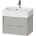 Duravit Xviu Waschtischunterbau Compact mit 2 Auszügen, B: 584 mm, Betongrau Matt