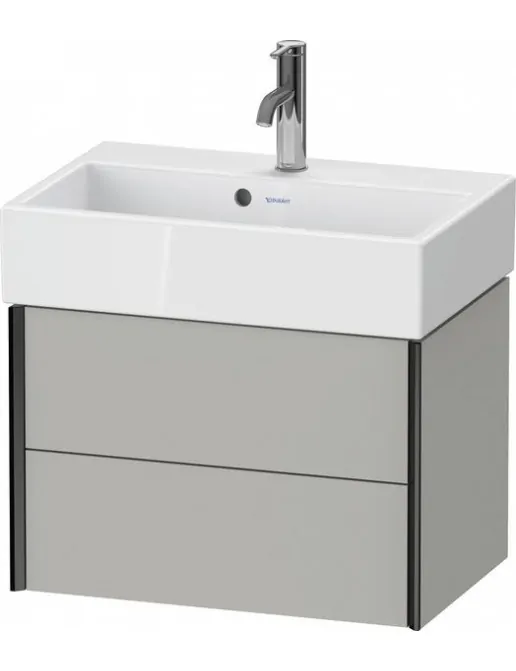 Duravit Xviu Waschtischunterbau Compact mit 2 Auszügen, B: 584 mm, Betongrau Matt