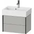 Duravit Xviu Waschtischunterbau Compact mit 2 Auszügen, B: 584 mm, Betongrau Matt