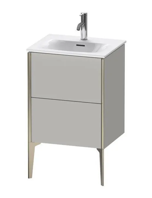 Duravit Xviu Waschtischunterbau bodenstehend mit 2 Auszüge, B: 510 mm, Betongrau Matt