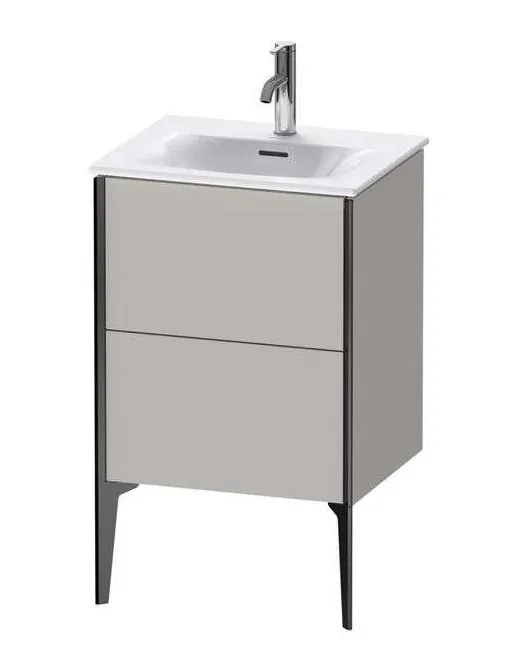 Duravit Xviu Waschtischunterbau bodenstehend mit 2 Auszüge, B: 510 mm, Betongrau Matt