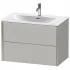 Duravit Xviu Waschtischunterbau mit 2 Auszüge, B: 810 mm, Betongrau Matt