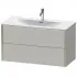 Duravit Xviu Waschtischunterbau mit 2 Auszüge, B: 1010 mm, Betongrau Matt