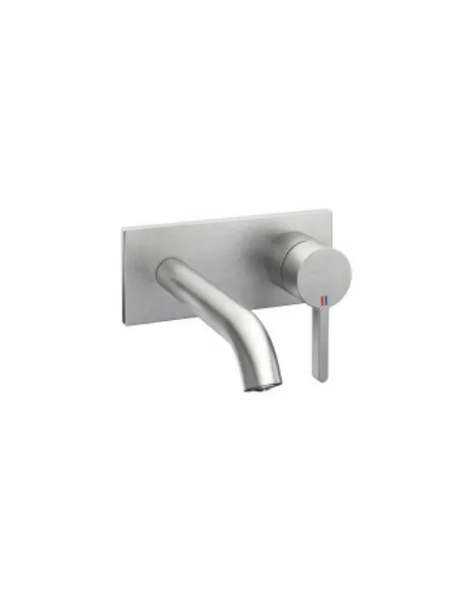 KWC BEVO Waschtisch Einhebelmischer Unterputz, brushed steel