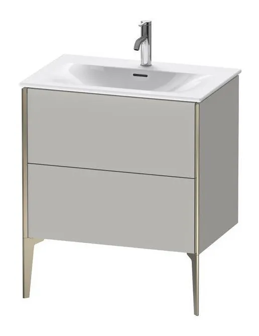 Duravit Xviu Waschtischunterbau bodenstehend mit 2 Auszüge, B: 710 mm, Betongrau Matt