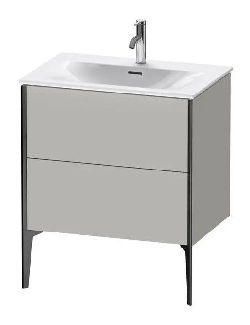 Duravit Xviu Waschtischunterbau bodenstehend mit 2 Auszüge, B: 710 mm, Betongrau Matt