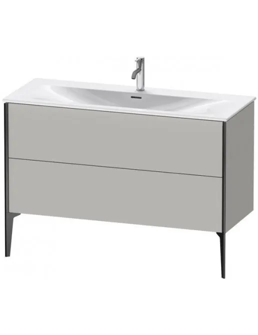 Duravit Xviu Waschtischunterbau bodenstehend mit 2 Auszüge, B: 1210 mm, Betongrau Matt