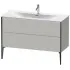 Duravit Xviu Waschtischunterbau bodenstehend mit 2 Auszüge, B: 1210 mm, Betongrau Matt