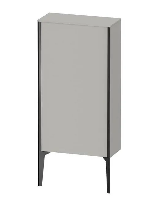 Duravit Xviu Halbhochschrank Links, mit 1 Tür und 2 Glasfachböden, B: 500 mm, Betongrau Matt