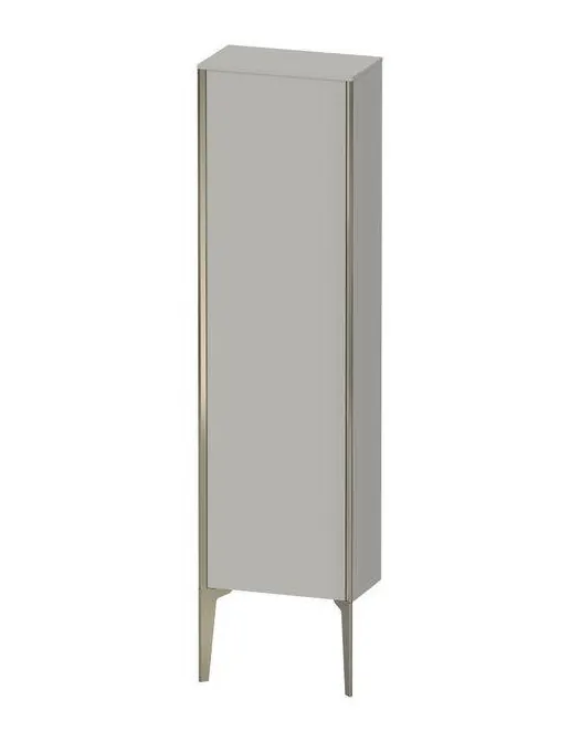 Duravit Xviu Halbhochschrank Links, mit 1 Tür und 3 Glasfachböden, B: 400 mm, Betongrau Matt