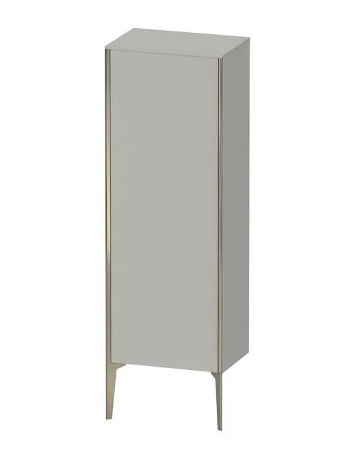 Duravit Xviu Halbhochschrank Links, mit 1 Tür und 3 Glasfachböden, B: 500 mm, Betongrau Matt