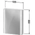 Duravit XViu LED-Spiegelschrank 62 cm, Massskizze