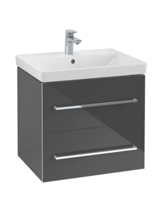 Avento Waschtischunterbau 580mm mit 2 Auszügen Crystal Grey