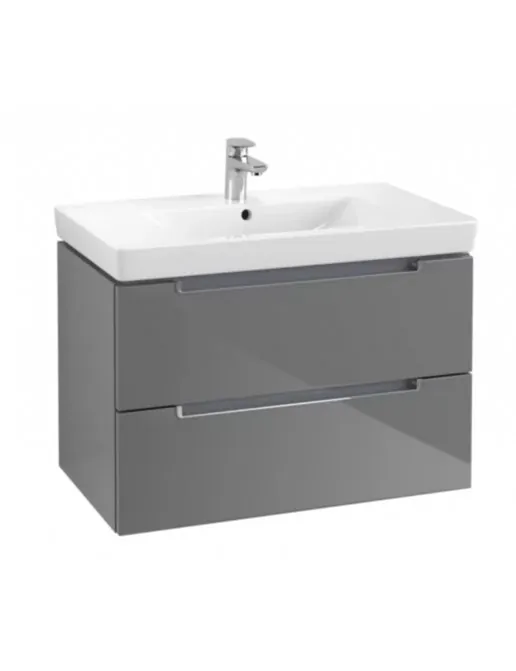 Villeroy & Boch Subway 2.0 Waschtischunterschrank, Glossy Grey