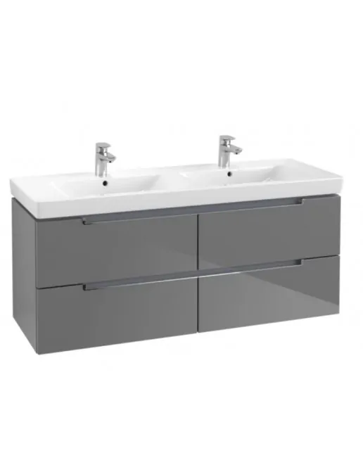 Villeroy & Boch Subway 2.0 Waschtischunterschrank, Glossy Grey