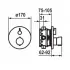 KWC Thermostat Duschmischer Fertigmontageset rund, schwarz matt, Masszeichnung