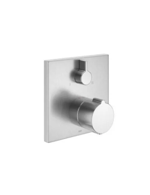 KWC Thermostat Duschmischer Fertigmontageset eckig, brushed steel